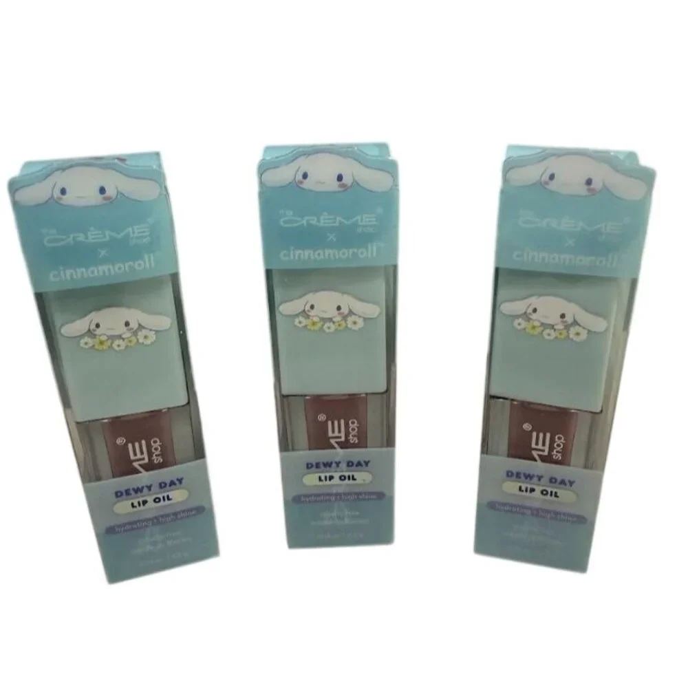 The Crème Shop X Cinnamoroll Dewy Day Lip Oil Lilac Set of 3